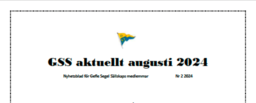 GSS aktuellt augusti 2024