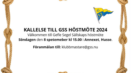 Kallelse till GSS Höstmöte 2024